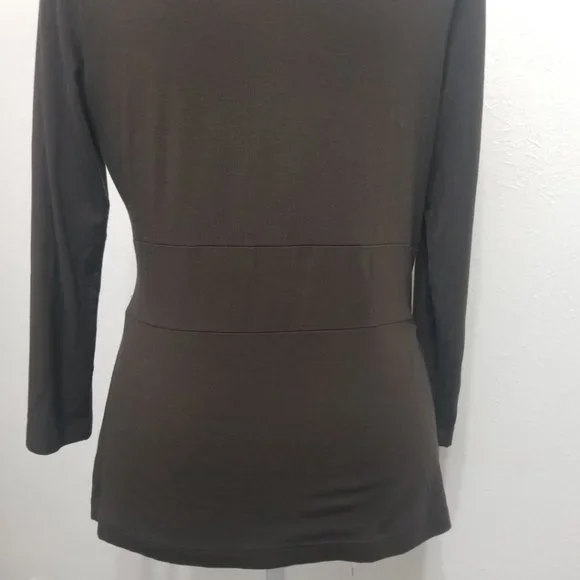 Ann Taylor LOFT Dark Brown Top - Picture 9 of 16